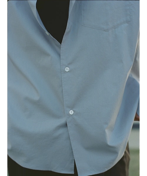 HICOUNT WASHER TWILL SHIRT Mサイズ　ブルー LIDNM（リドム）の「HICOUNT WASHER TWILL SHIRT（シャツ