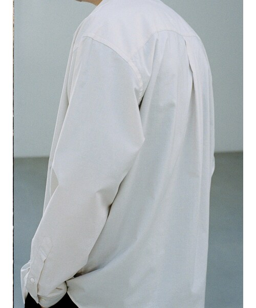 LIDNM(リドム)の「HICOUNT WASHER TWILL SHIRT(シャツ/ブラウス・メンズ・ブルー/ベージュ・S/M/L)」の5枚目の写真