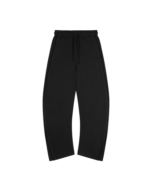 Drawstring-waist Fringed Banana Trousers