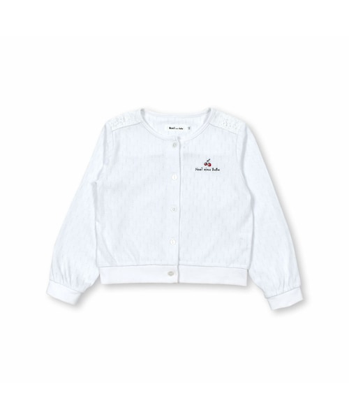 Noeil aime BeBe(ノイユエイムベベ)の「ファンシーハニカムカーディガン(90~130cm)(カーディガン/ボレロ・キッズ・ホワイト・110)」の1枚目の写真