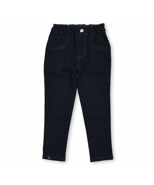 BeBe(ベベ)の「ジョグデニムロゴ刺しゅうロングパンツ(90~150cm)(デニムパンツ・キッズ・ブルー・110)」の1枚目の写真