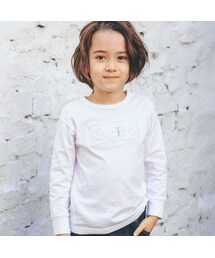 BeBe | ハイゲージ天竺立体刺しゅうロゴTシャツ(90~150cm)(Tシャツ/カットソー)