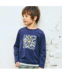 BeBe | PARISマッププリントTシャツ(90~150cm)(Tシャツ/カットソー)