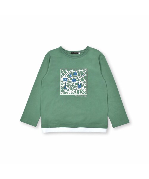 BeBe（ベベ）の「PARISマッププリントTシャツ(90~150cm)（Tシャツ/カットソー・キッズ・ブルー/グリーン・110）」の2枚目の写真