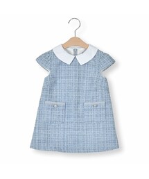 BeBe | ラメツイード襟付きワンピース(80~90cm)(ワンピース)