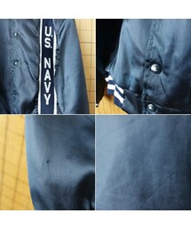 80年代 deerfoot ネイビー スタジャン アメリカ製 ビンテージ の「80s USA製 Swingster U.S.NAVY ナイロン スタジャン