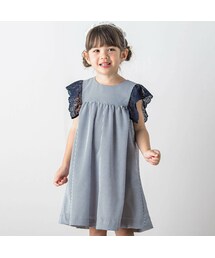 Tartine et Chocolat | 【日本製】レース袖付きジョーゼットワンピース(90~140cm)(ワンピース)