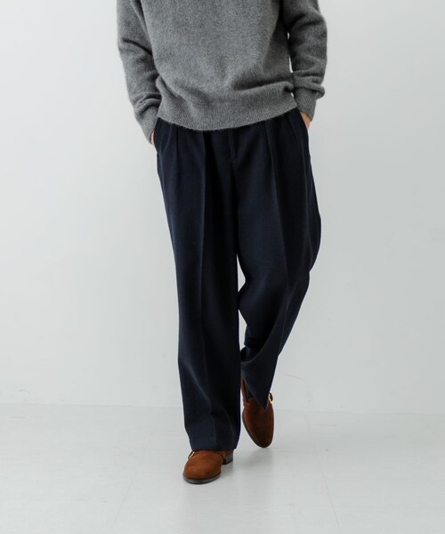 URBAN RESEARCH（アーバンリサーチ）の「new basic　DRY WOOL SLACKS PANTS（その他パンツ・メンズ・NAVY/CHECK・M/L/XL）」の4枚目の写真