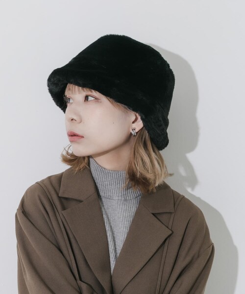 SMELLY（スメリー）の「ファーバケットハット（ハット・レディース・IVO/BLK/BRN・-）」の17枚目の写真