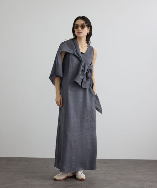 ADAM ET ROPE'(アダムエロペ)の「リネンオーバーシャツ / GENTLE LINEN(シャツ/ブラウス・レディース・ブラック/グレー/ピンク・F)」の15枚目の写真