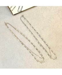 copine | パール×メタルバー2連ネックレス(2color)(ネックレス)