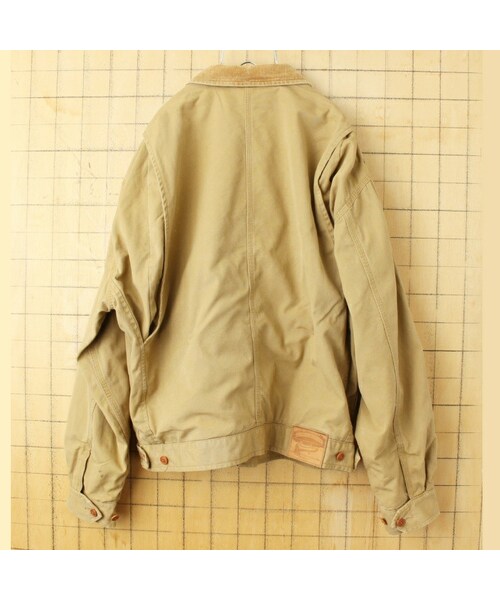 TOMMY HILFIGER(トミーヒルフィガー)の「90s USA TOMMY HILFIGER トミーヒルフィガー カバーオール ハンティング ジャケット メンズL ベージュ アウトドア アメリカ古着(カバーオール・レディース・ベージュ・L)」の5枚目の写真