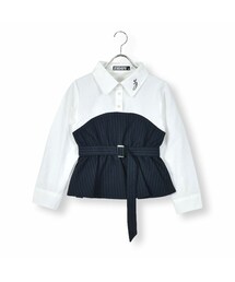 ZIDDY | ベアトップドッキングシャツ(130~160cm)(シャツ/ブラウス)