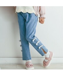 SLAP SLIP | リボン付裾スリットストレッチデニムパンツ(90~140cm)(デニムパンツ)