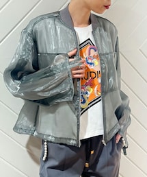 Desert　Rose | 光沢シアーブルゾン(ブルゾン)