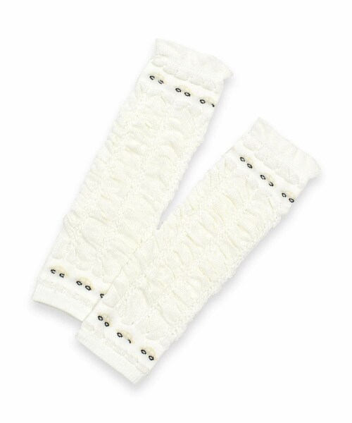 SLAP SLIP BABY（スラップスリップベビー）の「【日本製】リボンチェリー車模様レッグウォーマーベビー（その他ベビー用品・キッズ・ホワイト/ピンク/その他・ワンサイズ）」の3枚目の写真