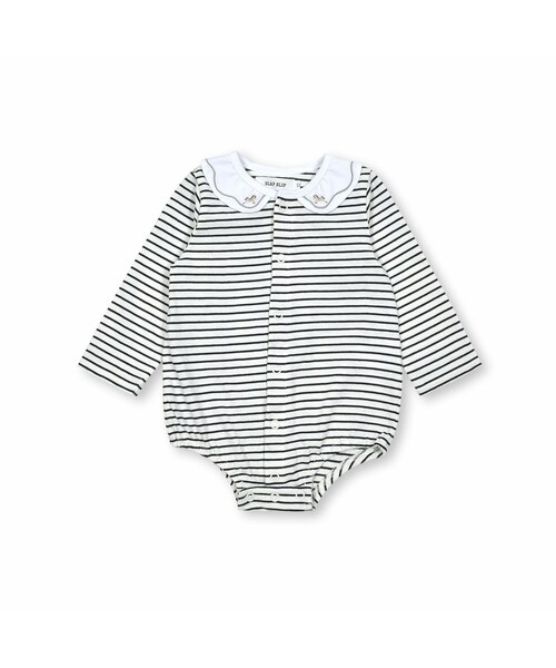 SLAP SLIP BABY（スラップスリップベビー）の「刺しゅう襟付ボディミニベビー(70~80cm)（ロンパース・キッズ・ホワイト/その他/ブルー・70）」の2枚目の写真