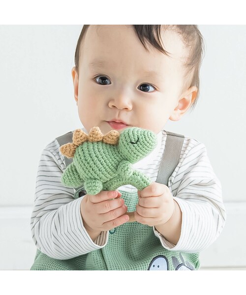 SLAP SLIP BABY（スラップスリップベビー）の「アニマルモチーフウサギクジラ恐竜クマ歯がためベビー（その他ベビー用品・キッズ・ブルー/ホワイト/グリーン/ベージュ・ワンサイズ）」の4枚目の写真