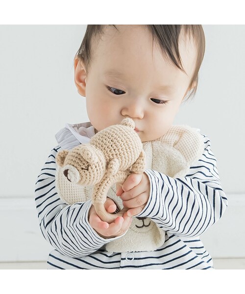 SLAP SLIP BABY（スラップスリップベビー）の「アニマルモチーフウサギクジラ恐竜クマ歯がためベビー（その他ベビー用品・キッズ・ブルー/ホワイト/グリーン/ベージュ・ワンサイズ）」の3枚目の写真