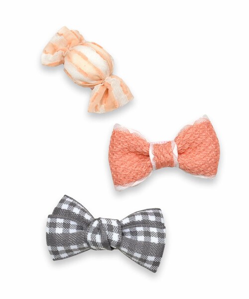 SLAP SLIP BABY（スラップスリップベビー）の「リボンキャンディフラワーヘアピン3点セットベビー（その他ベビー用品・キッズ・グリーン/オレンジ/ピンク/ブルー・ワンサイズ）」の4枚目の写真