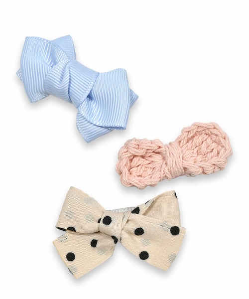 SLAP SLIP BABY（スラップスリップベビー）の「リボンキャンディフラワーヘアピン3点セットベビー（その他ベビー用品・キッズ・グリーン/オレンジ/ピンク/ブルー・ワンサイズ）」の2枚目の写真