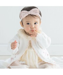 SLAP SLIP BABY | 【お揃い】リボン刺しゅうスカラップニットカーディガンベビー(70~80cm)(その他ベビーウェア)