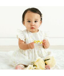 SLAP SLIP BABY | 花柄シフォンレースワンピース+カラーブルマセットアップベビー(70~80cm)(その他ベビーウェア)