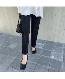 copine | プリーツストレートパンツ(ブラック)(その他パンツ)