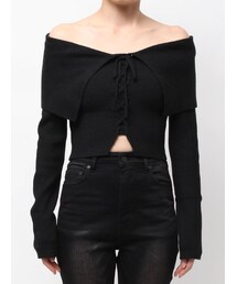 EMODA | LACE UP OFF SHOULDER KNIT(ニット/セーター)