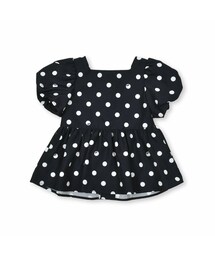BeBe | ポルカドットバルーン袖ブラウス(100~150cm)(シャツ/ブラウス)