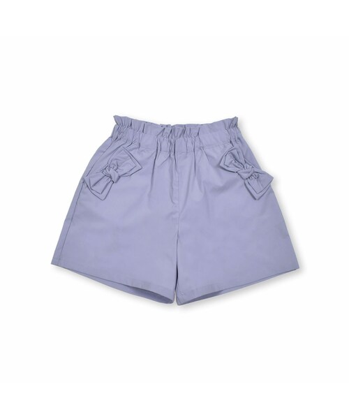 BeBe（ベベ）の「リボンポケットショートパンツ(90~150cm)（その他パンツ・キッズ・グレー/パープル・110）」の2枚目の写真