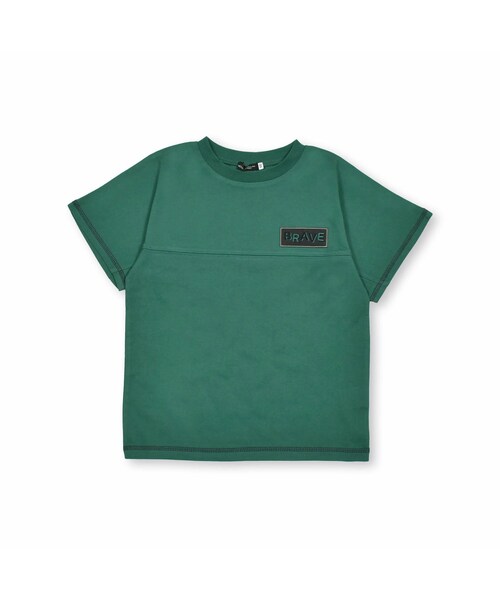 BeBe（ベベ）の「天竺リフレクターロゴBIGTシャツ(90~150cm)（Tシャツ/カットソー・キッズ・ブルー/グリーン・110）」の2枚目の写真