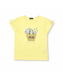 BeBe | フラワーバスケットコード刺しゅう天竺Tシャツ(90~150cm)(Tシャツ/カットソー)