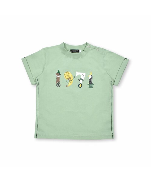 BeBe(ベベ)の「アニマルナンバープリントTシャツ(80~90cm)(Tシャツ/カットソー・キッズ・ブルー/グリーン・90cm)」の2枚目の写真
