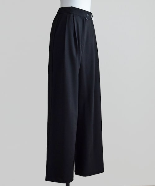 Marient（マリエント）の「2タックワイドスラックス（スラックス・レディース・グレー/ブラック・FREE）」の2枚目の写真