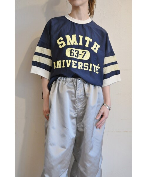 blanc basque（ブランバスク）の「ロゴプリントブラウス（シャツ/ブラウス・レディース・ベージュ/ブルー・one）」の2枚目の写真