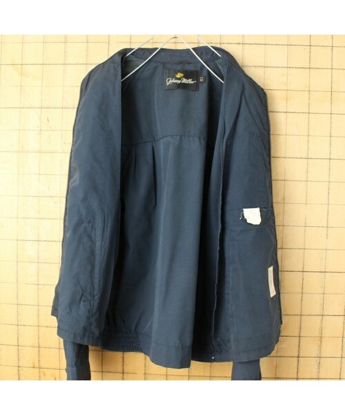 古着 60s USA製 PETERS 無地 ソリッド オールド ドリズラー ジャケット ブルゾン 紺 42 古着【10off】 - 古着 通販  ヴィンテージ 古着屋 Dracaena ドラセナ