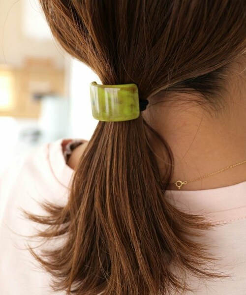 Crisp（クリスプ）の「ラテカラーヘアゴム[c3R3415]（ヘアゴム・レディース・ブラウン/グリーン/アイボリー・FREE）」の3枚目の写真