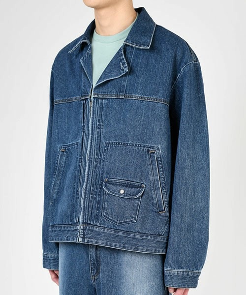 ラッドミュージシャン　サイズ42 グレー　カラーレスデニムジャケット ラッドミュージシャン サイズ42 グレー カラーレスデニム