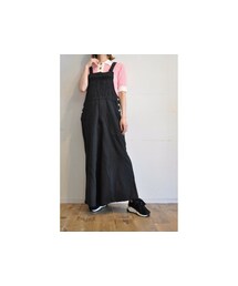 RehersalL | ヘリンボーンオーバースカート(つなぎ/オールインワン)