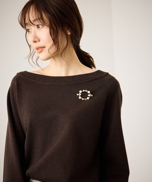 ROPE' PICNIC(ロペピクニック)の「リボンパールブローチ(ブローチ/コサージュ・レディース・ゴールド/シルバー・F)」の14枚目の写真