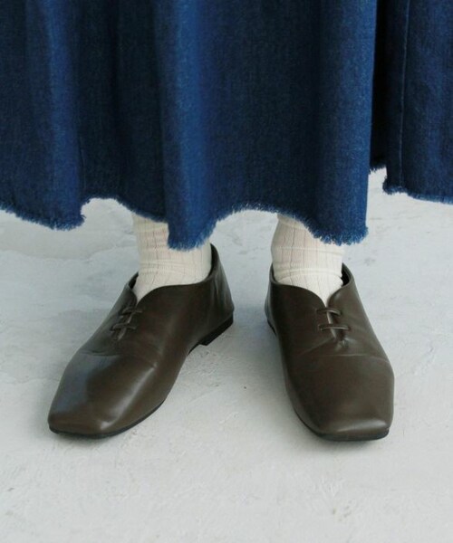 Crisp（クリスプ）の「スクエアトゥフラットシューズ[c3R3432]（パンプス・レディース・ブラック/ブラウン/その他・36/37/38）」の3枚目の写真