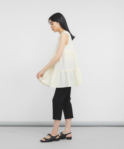 KBF(ケイビーエフ)の「『STAFF DESIGN PROJECT』2WAYティアードチュニック(チュニック・レディース・OFF/BLACK/L.BLUE・One)」の10枚目の写真