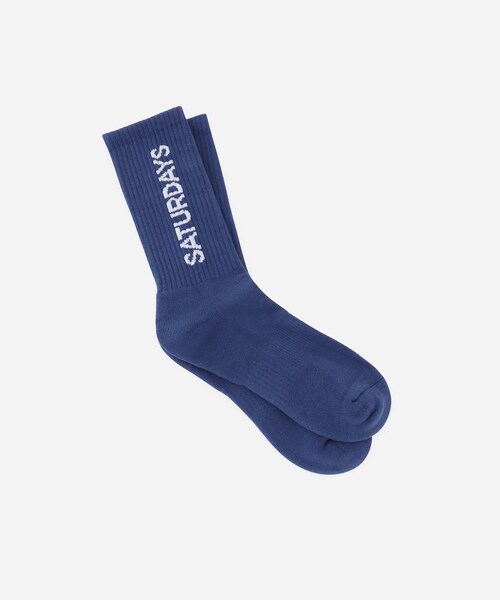Saturdays NYC（サタデーズ ニューヨークシティ ）の「Logo Sock（ソックス/靴下・メンズ・キャメル/ブルー/レッド・F）」の2枚目の写真