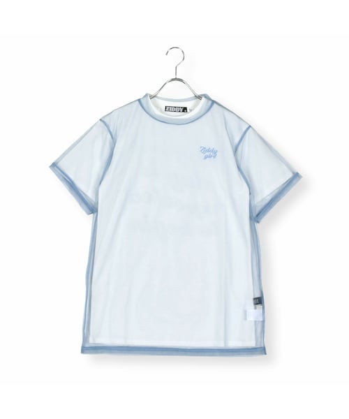 ZIDDY（ジディ）の「チュールアンサンブル＆ビッグTシャツセット(130~160cm)（Tシャツ/カットソー・キッズ・ブラック/ブルー・150）」の2枚目の写真