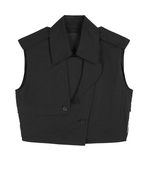 JNBY（ジェーエヌビーワイ）の「Sleeveless Trench Coat Vest（ベスト・レディース・ブラック/ベージュ・36/38/40）」の2枚目の写真