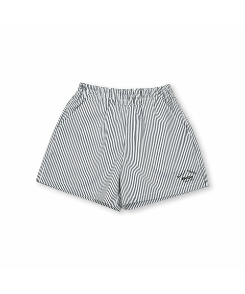 BeBe(ベベ)の「ストライプショートパンツ(90~160cm)(その他パンツ・キッズ・ブラック/グリーン・110)」の1枚目の写真