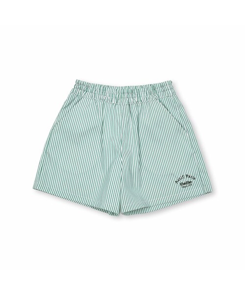 BeBe(ベベ)の「ストライプショートパンツ(90~160cm)(その他パンツ・キッズ・ブラック/グリーン・110)」の2枚目の写真