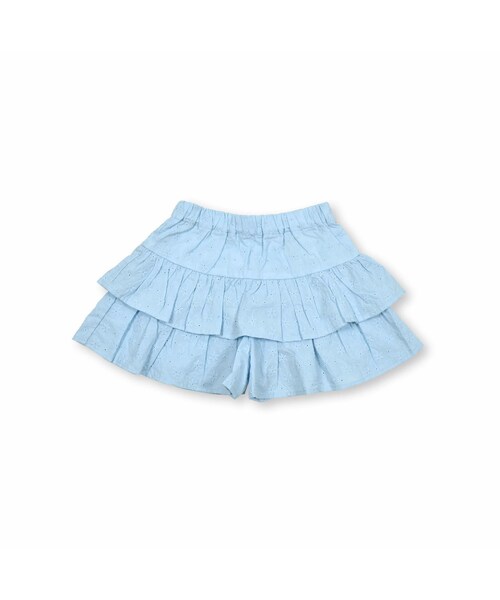 BeBe（ベベ）の「フラワーレースティアードキュロットパンツ(80~90cm)（その他パンツ・キッズ・ピンク/ブルー・90cm）」の2枚目の写真