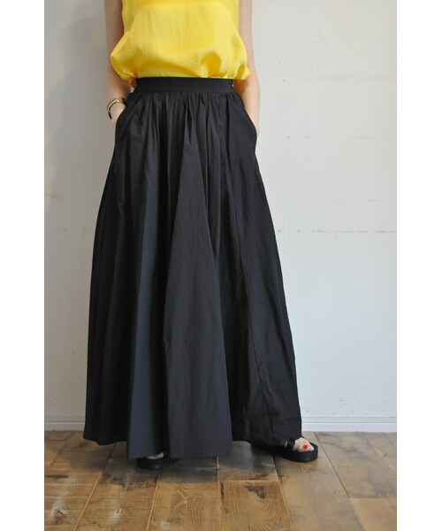 --（--）の「ボリュームギャザースカート（スカート・レディース・ホワイト/グリーン/ブラック・one）」の4枚目の写真